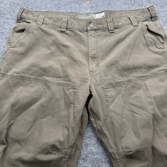 Carhartt Rugged Flex Work Pants Men's 46x30 Khaki Canvas Double Front Utility - Picture 7 of 14